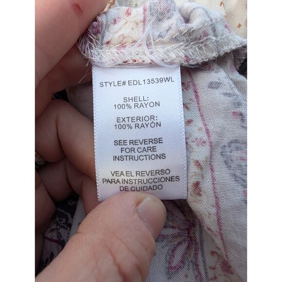 Altar’d State Womens Floral Paisley Dress Sz Small Whimsical Boho Peasant Lace - Picture 6 of 6